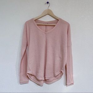Urban outfitters v neck waffle top